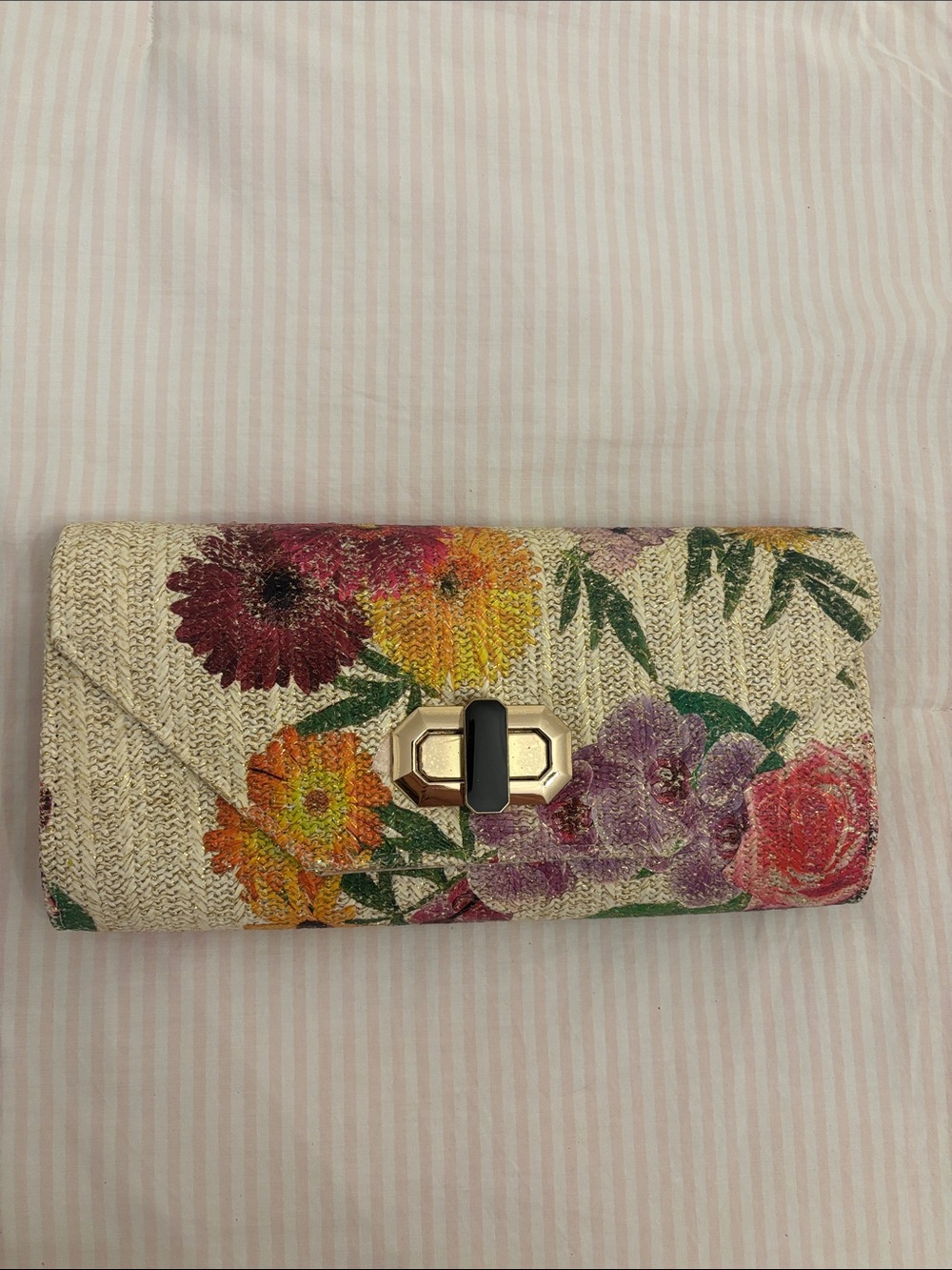 Floral Canvas Clutch